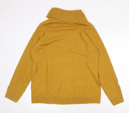 Womens UK Size L EWM Yellow Pullover Jumper