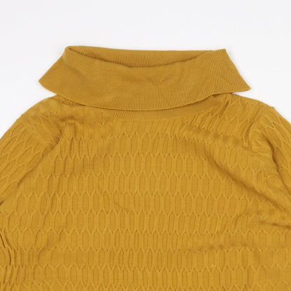 Womens UK Size L EWM Yellow Pullover Jumper