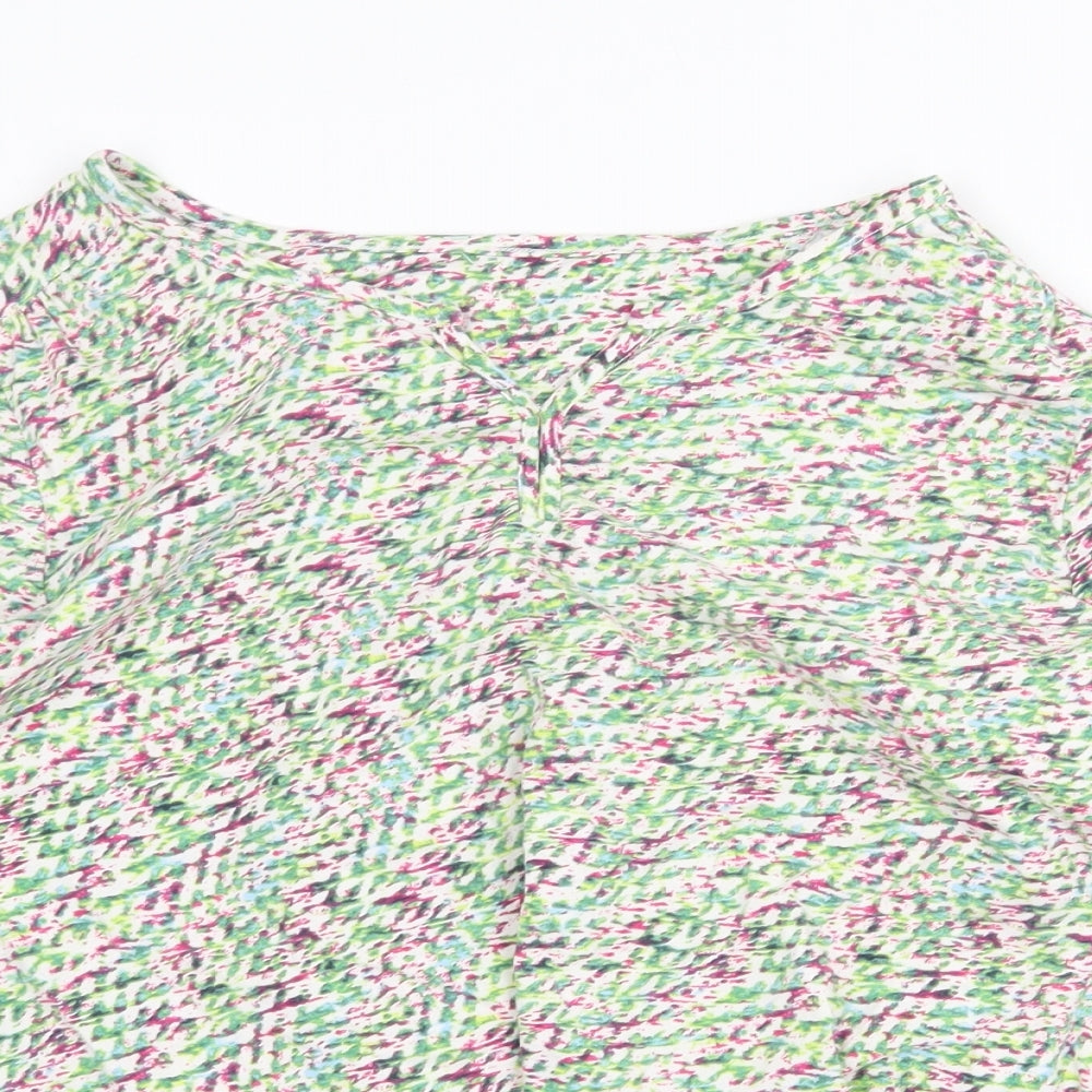 Womens UK Size 10 Preworn Green Basic Blouse