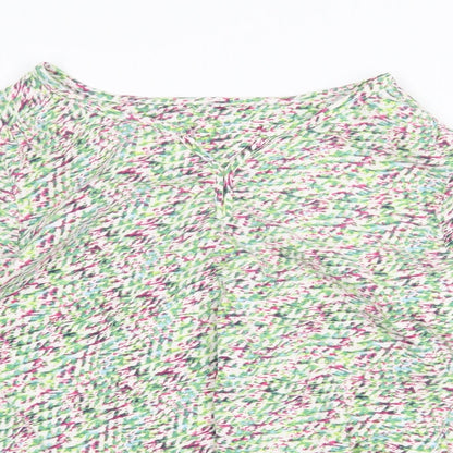Womens UK Size 10 Preworn Green Basic Blouse