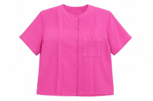 Womens UK Size 14 Littlewoods Pink Basic Button-Up