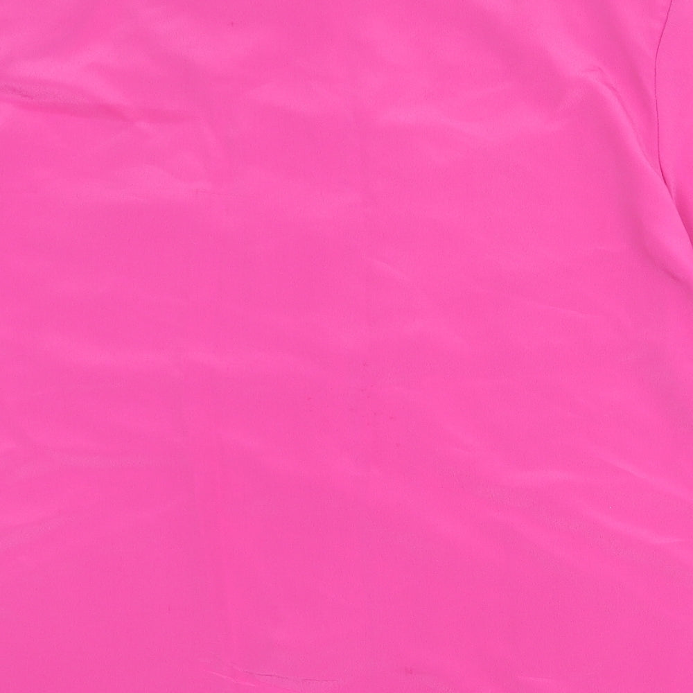 Womens UK Size 14 Littlewoods Pink Basic Button-Up