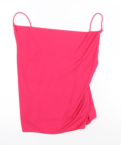 Womens UK Size S Zara Pink Basic Tank