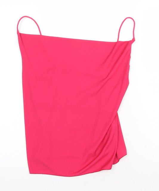 Womens UK Size S Zara Pink Basic Tank