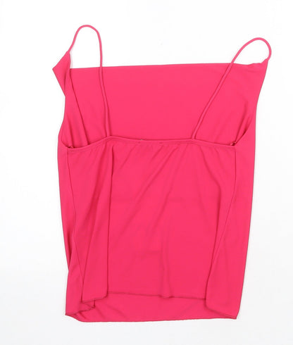 Womens UK Size S Zara Pink Basic Tank