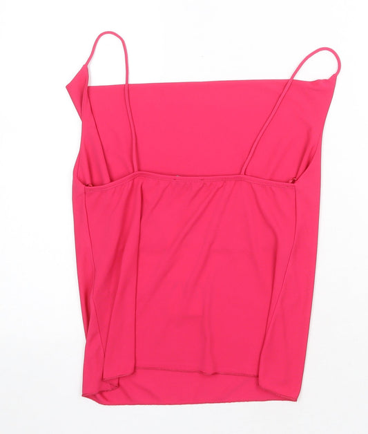 Womens UK Size S Zara Pink Basic Tank
