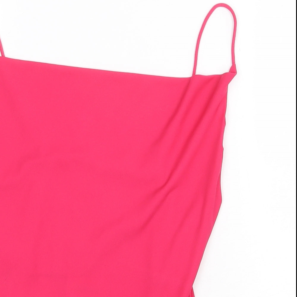 Womens UK Size S Zara Pink Basic Tank