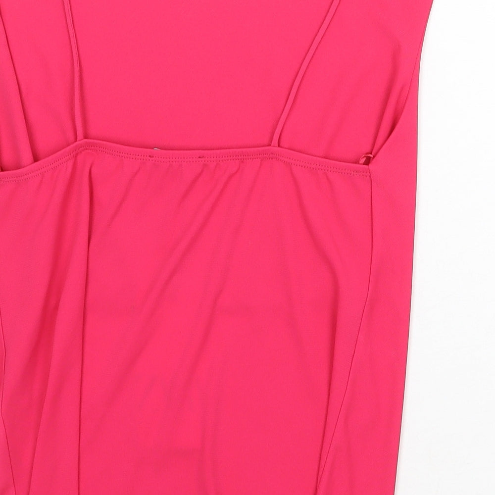Womens UK Size S Zara Pink Basic Tank