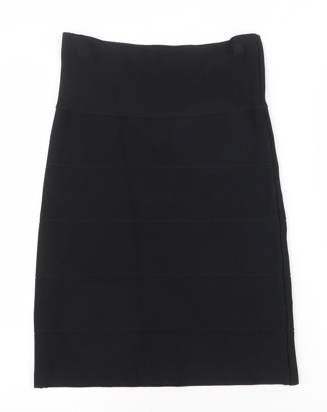 John Lewis Womens Black Viscose Straight & Pencil Skirt Size 10