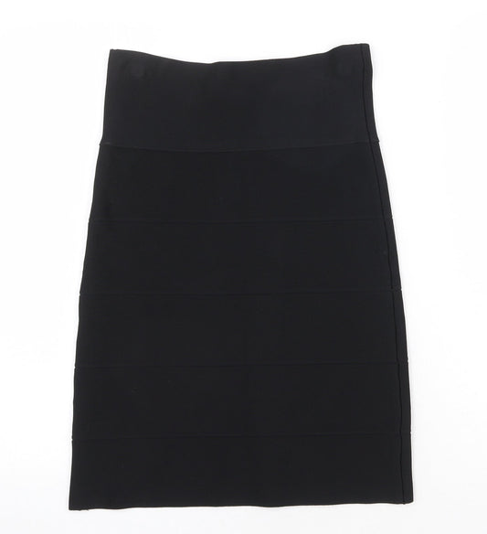 John Lewis Womens Black Viscose Straight & Pencil Skirt Size 10