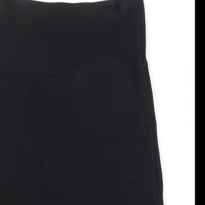 John Lewis Womens Black Viscose Straight & Pencil Skirt Size 10