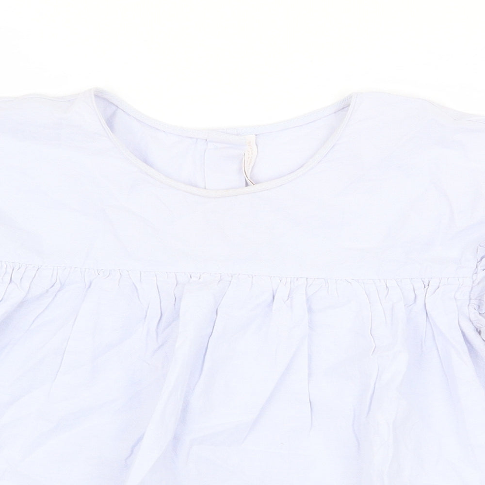 Womens UK Size M Zara Purple Basic Blouse