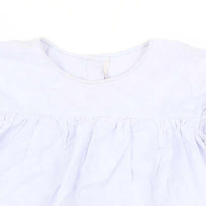 Womens UK Size M Zara Purple Basic Blouse