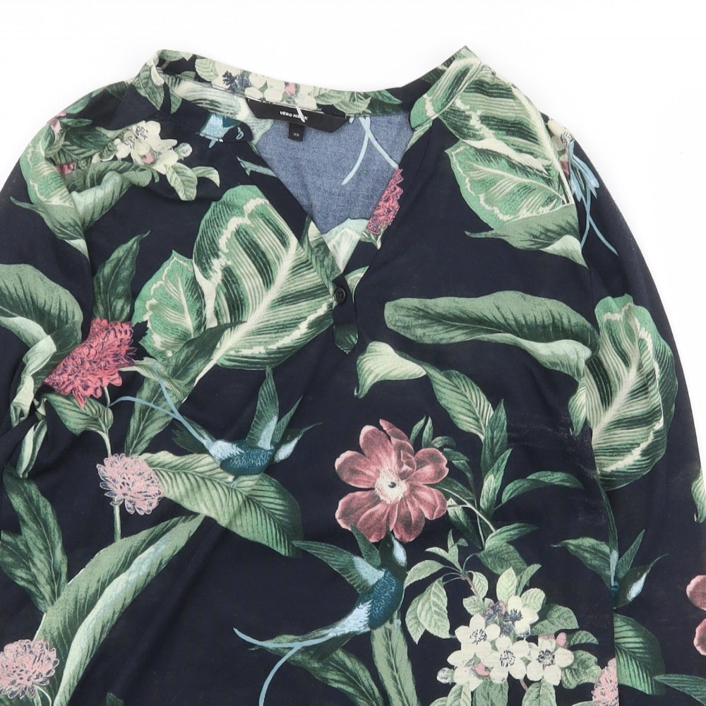 Womens UK Size XS Vera Moda Multicoloured Basic T-Shirt