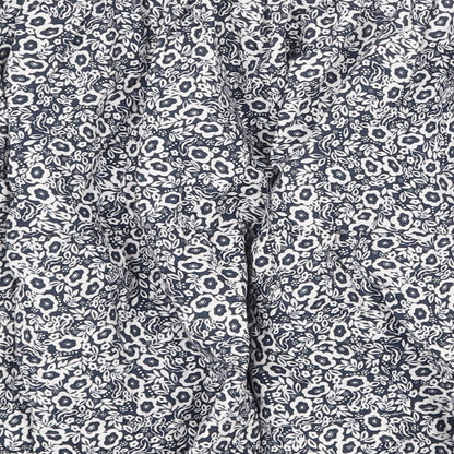 Marks and Spencer Womens Blue Floral Cotton Skater Skirt Size 12