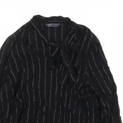 Womens UK Size 10 Marks and Spencer Black Basic Blouse