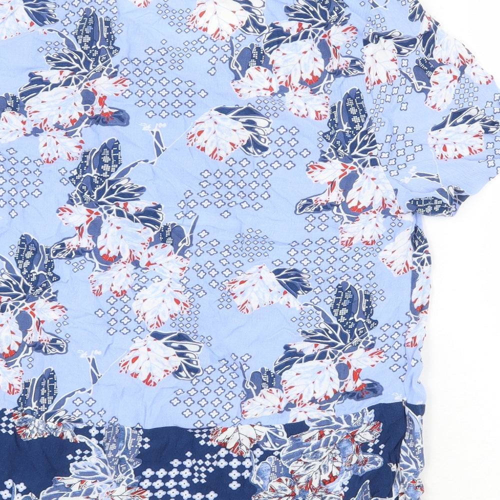 Womens UK Size 8 Marks and Spencer Blue Basic Blouse