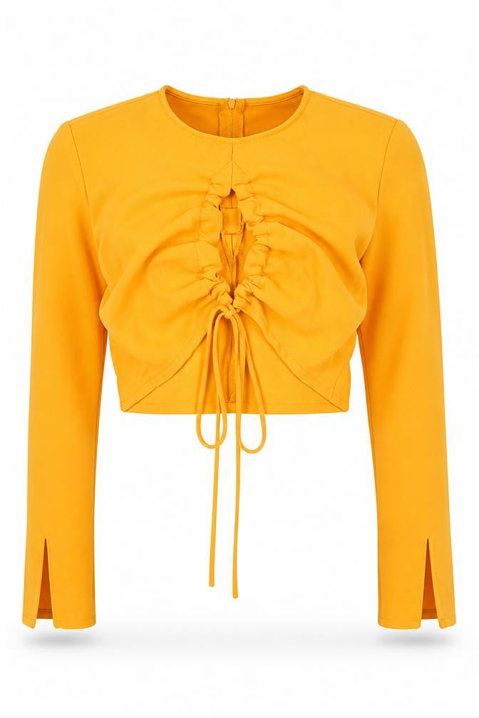 Womens UK Size 8 H&M Orange Cropped T-Shirt