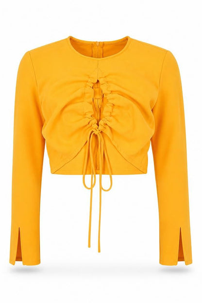 Womens UK Size 8 H&M Orange Cropped T-Shirt