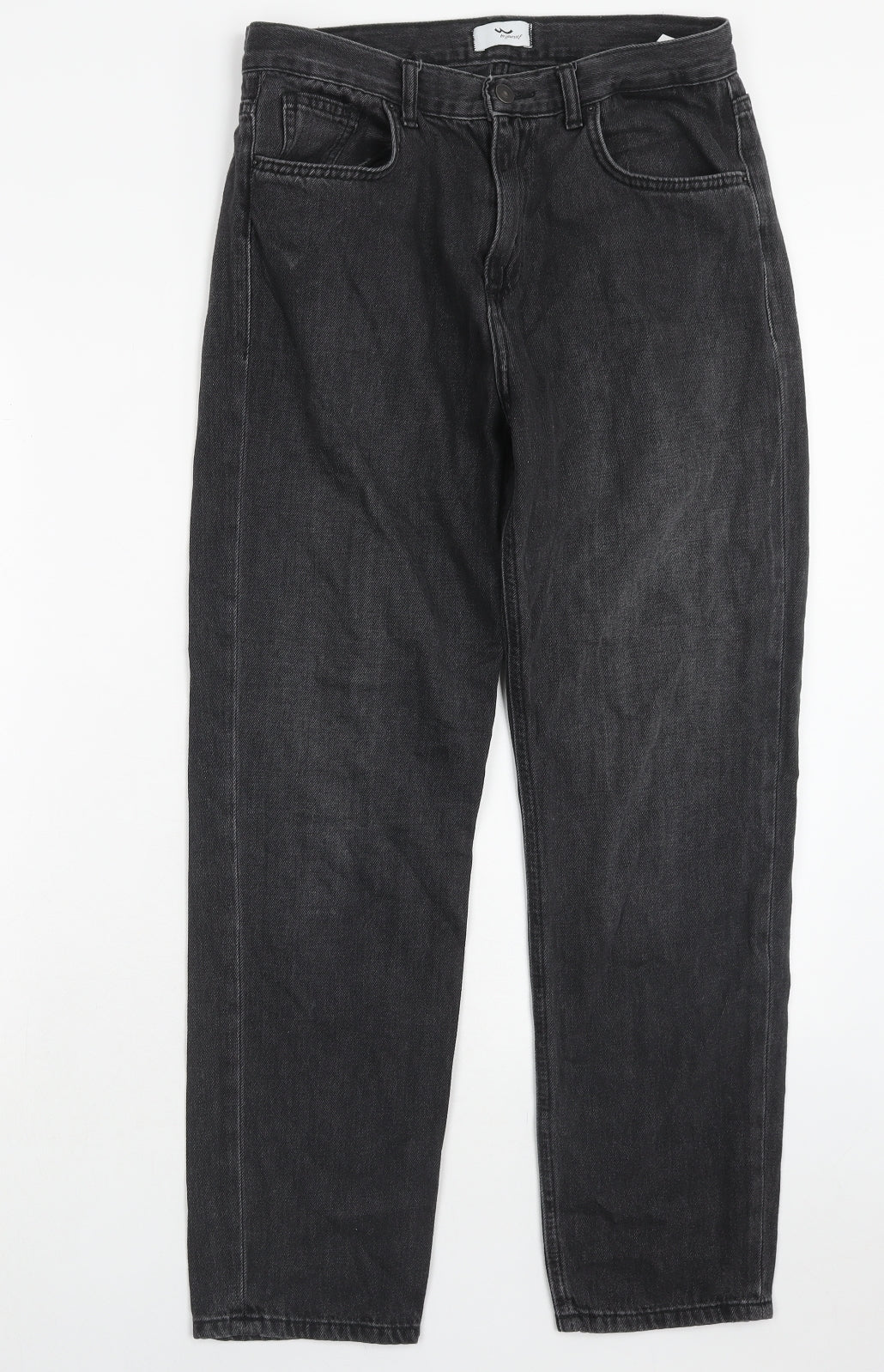 By Yourself Womens Black Cotton Straight Jeans Size 28 in Regular Zip
