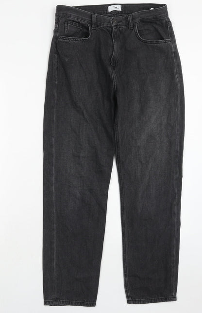 By Yourself Womens Black Cotton Straight Jeans Size 28 in Regular Zip