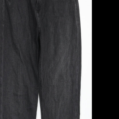 By Yourself Womens Black Cotton Straight Jeans Size 28 in Regular Zip