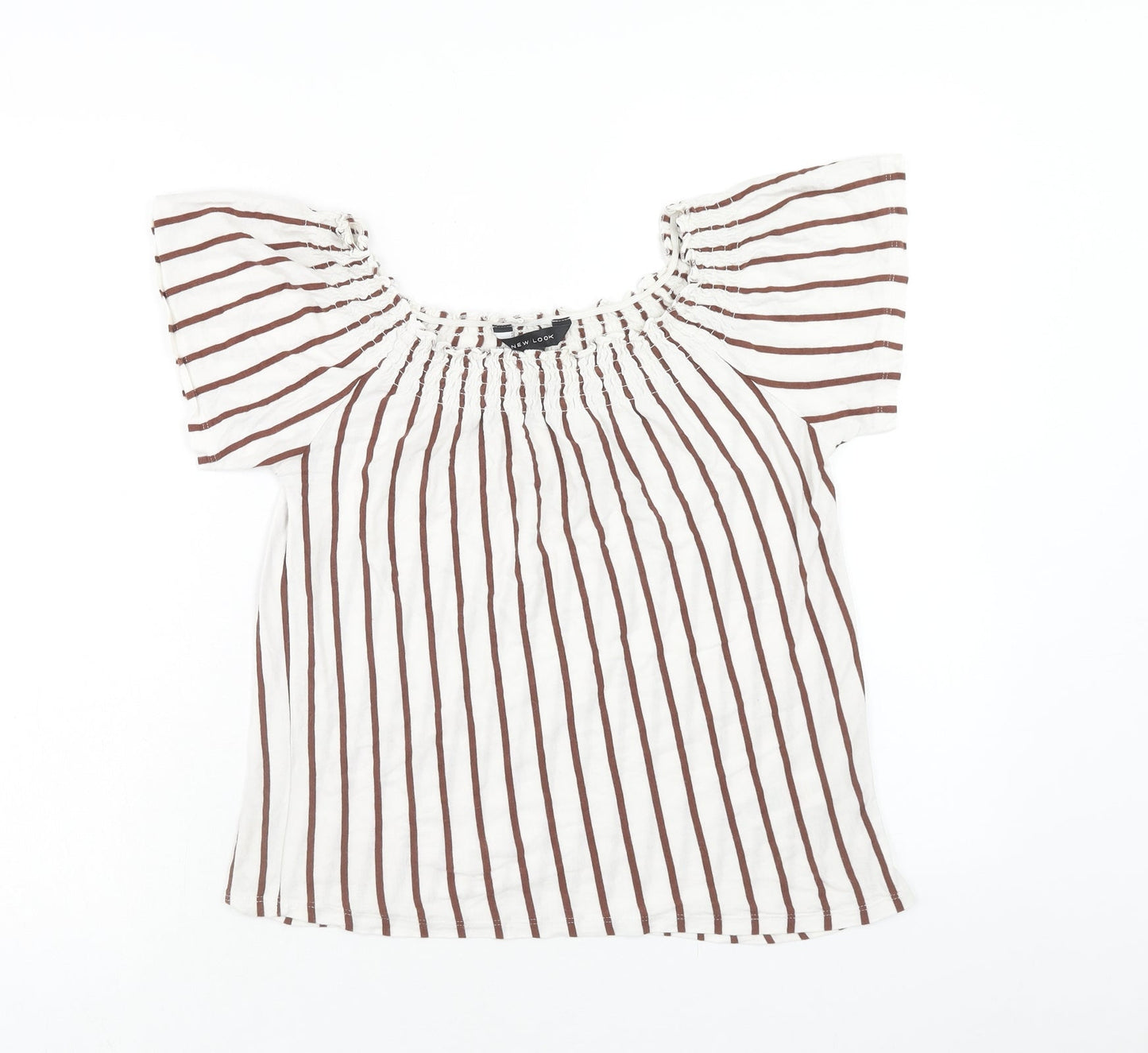 Womens UK Size 8 New Look White Basic Blouse