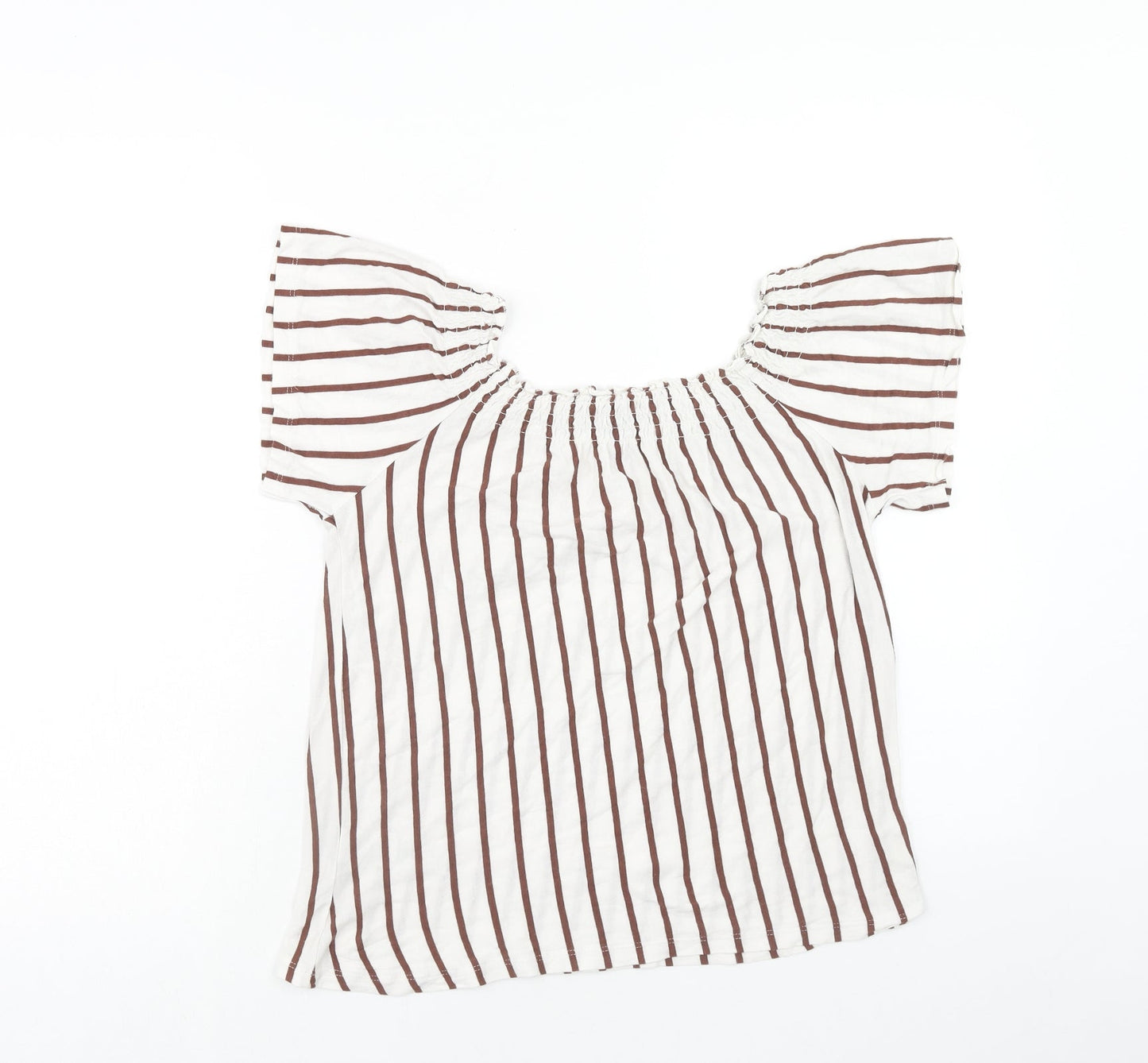 Womens UK Size 8 New Look White Basic Blouse