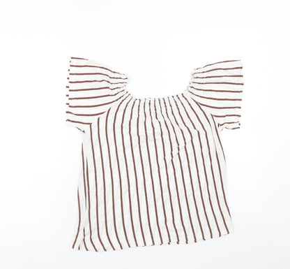 Womens UK Size 8 New Look White Basic Blouse