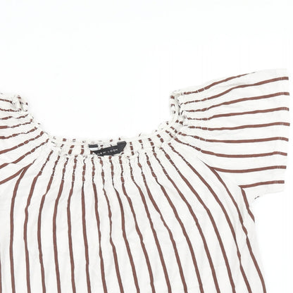 Womens UK Size 8 New Look White Basic Blouse