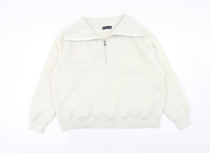 Womens UK Size XL Marks and Spencer White Pullover Sweatshirt