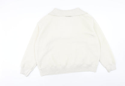 Womens UK Size XL Marks and Spencer White Pullover Sweatshirt