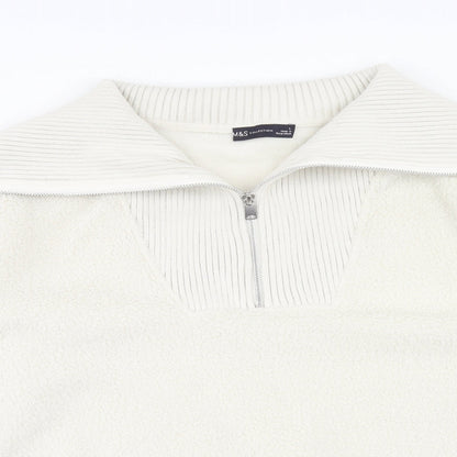 Womens UK Size XL Marks and Spencer White Pullover Sweatshirt