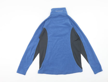 Polartec Womens Blue Polyester Pullover Sweatshirt Size 10 Zip