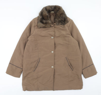 Claire Neuville Womens Brown Jacket Size 14 Zip
