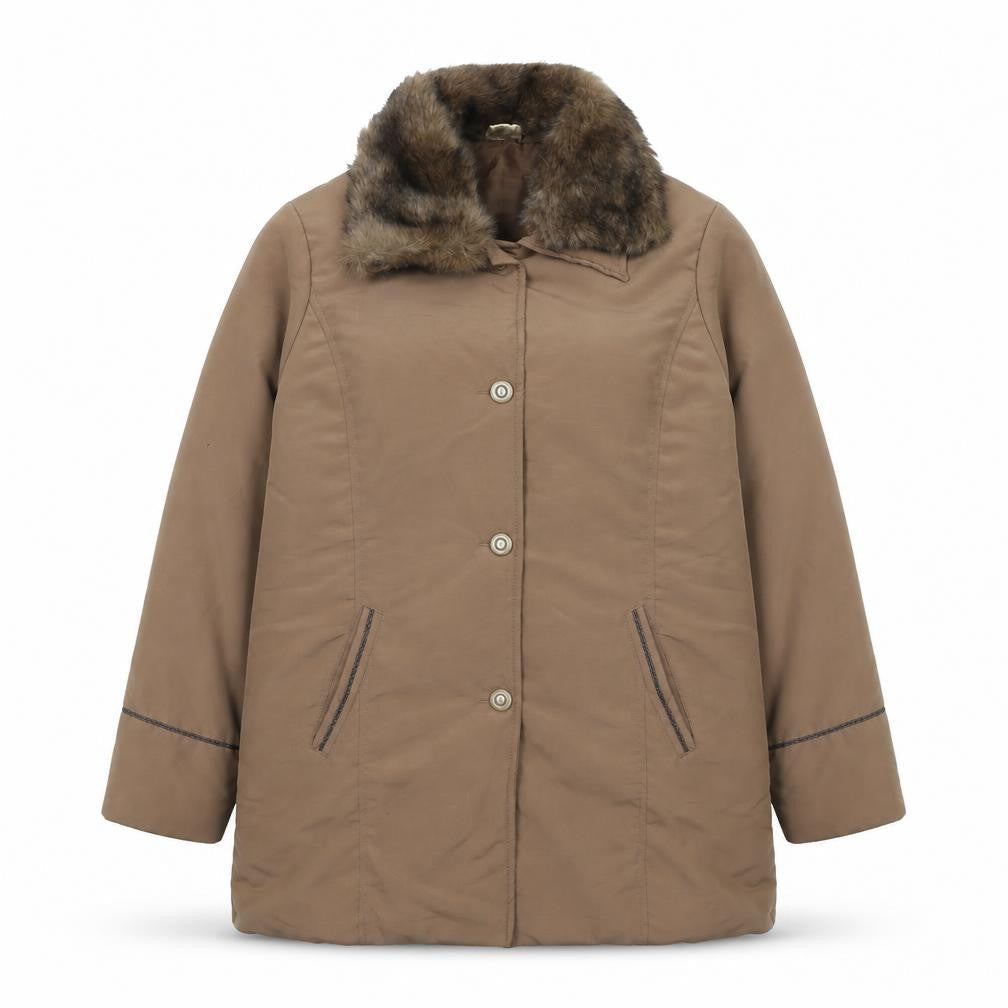 Claire Neuville Womens Brown Jacket Size 14 Zip