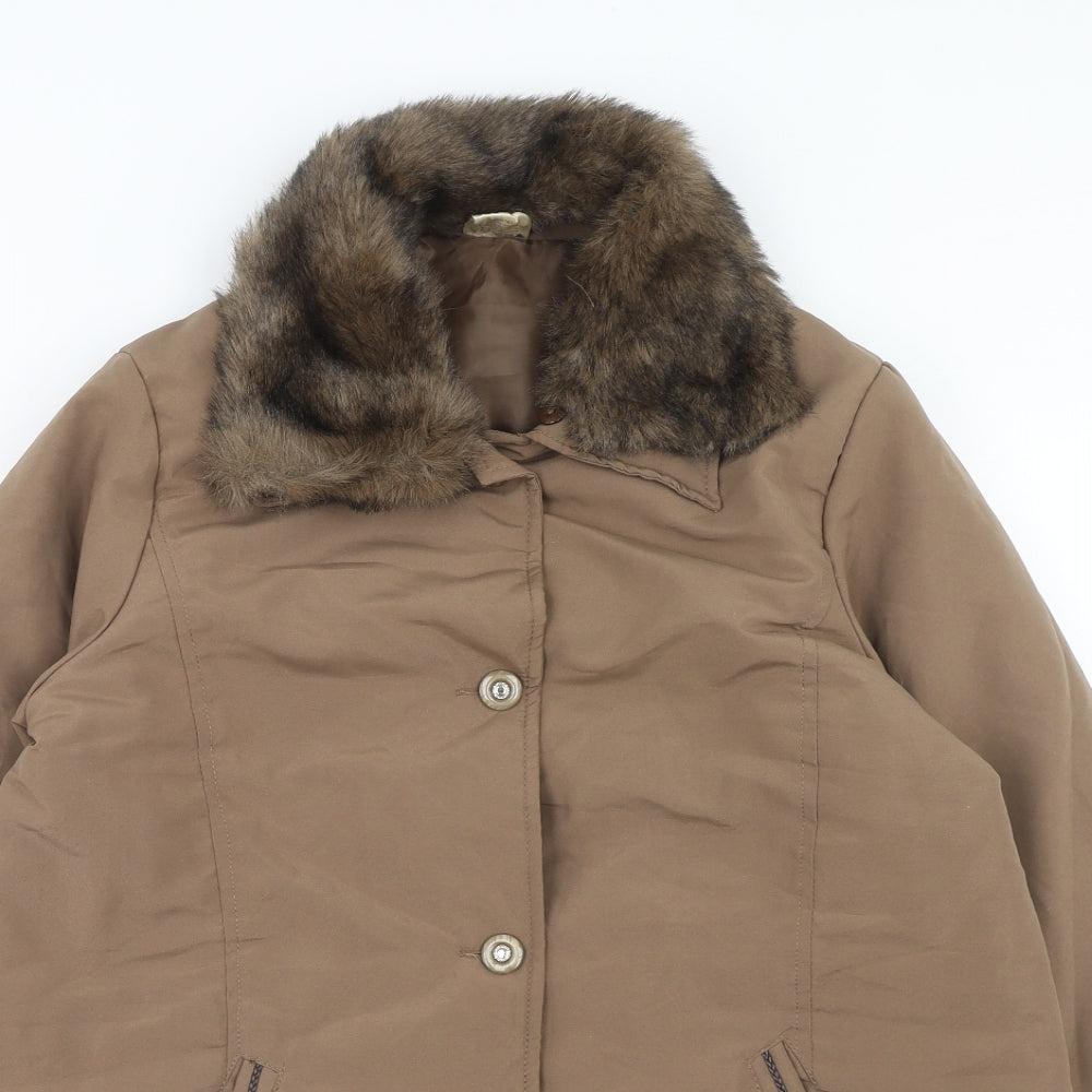 Claire Neuville Womens Brown Jacket Size 14 Zip