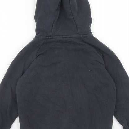 NEXT Boys Black Cotton Full Zip Hoodie Size 6 Years Zip