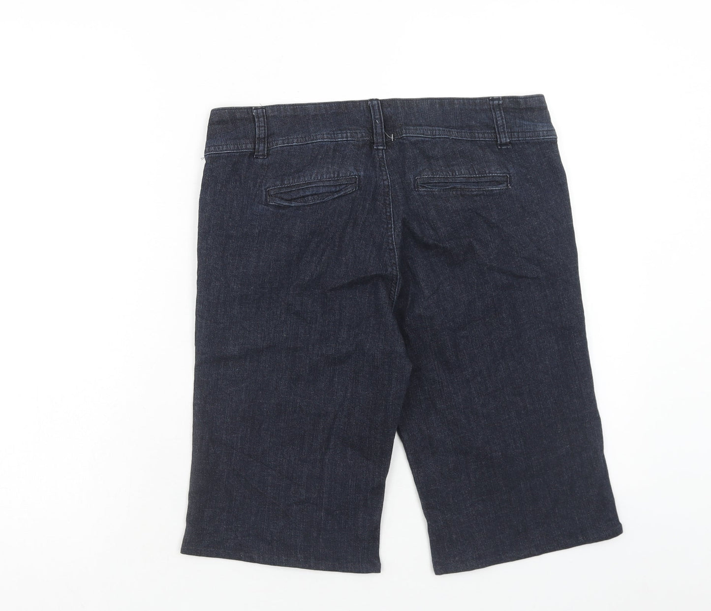Spoon jeans Womens Blue Cotton Bermuda Shorts Size L Regular Zip