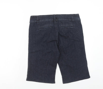 Spoon jeans Womens Blue Cotton Bermuda Shorts Size L Regular Zip