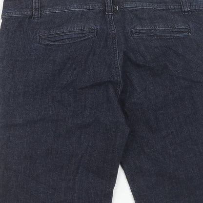 Spoon jeans Womens Blue Cotton Bermuda Shorts Size L Regular Zip