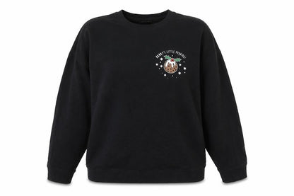 New Look Womens Black Cotton Pullover Sweatshirt Size 14 Pullover - Christmas