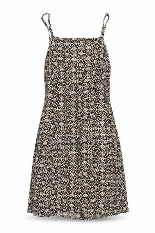 Urban renewal Womens Black Geometric Viscose A-Line Size XS Square Neck Zip