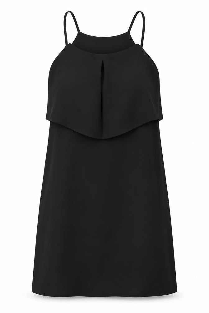 Womens UK Size 10 New Look Black Tunic Tank