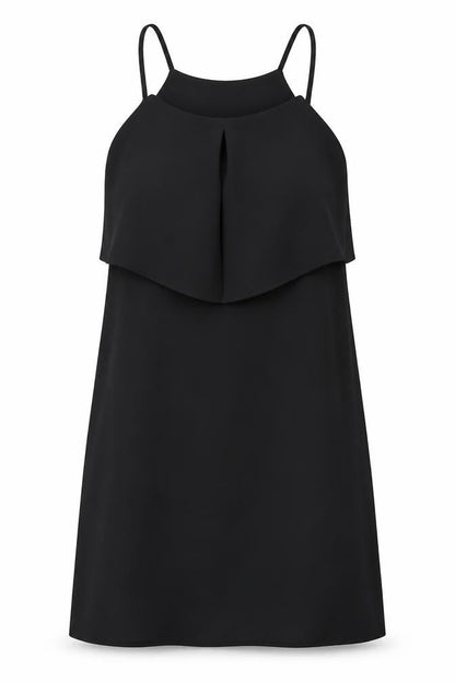 Womens UK Size 10 New Look Black Tunic Tank
