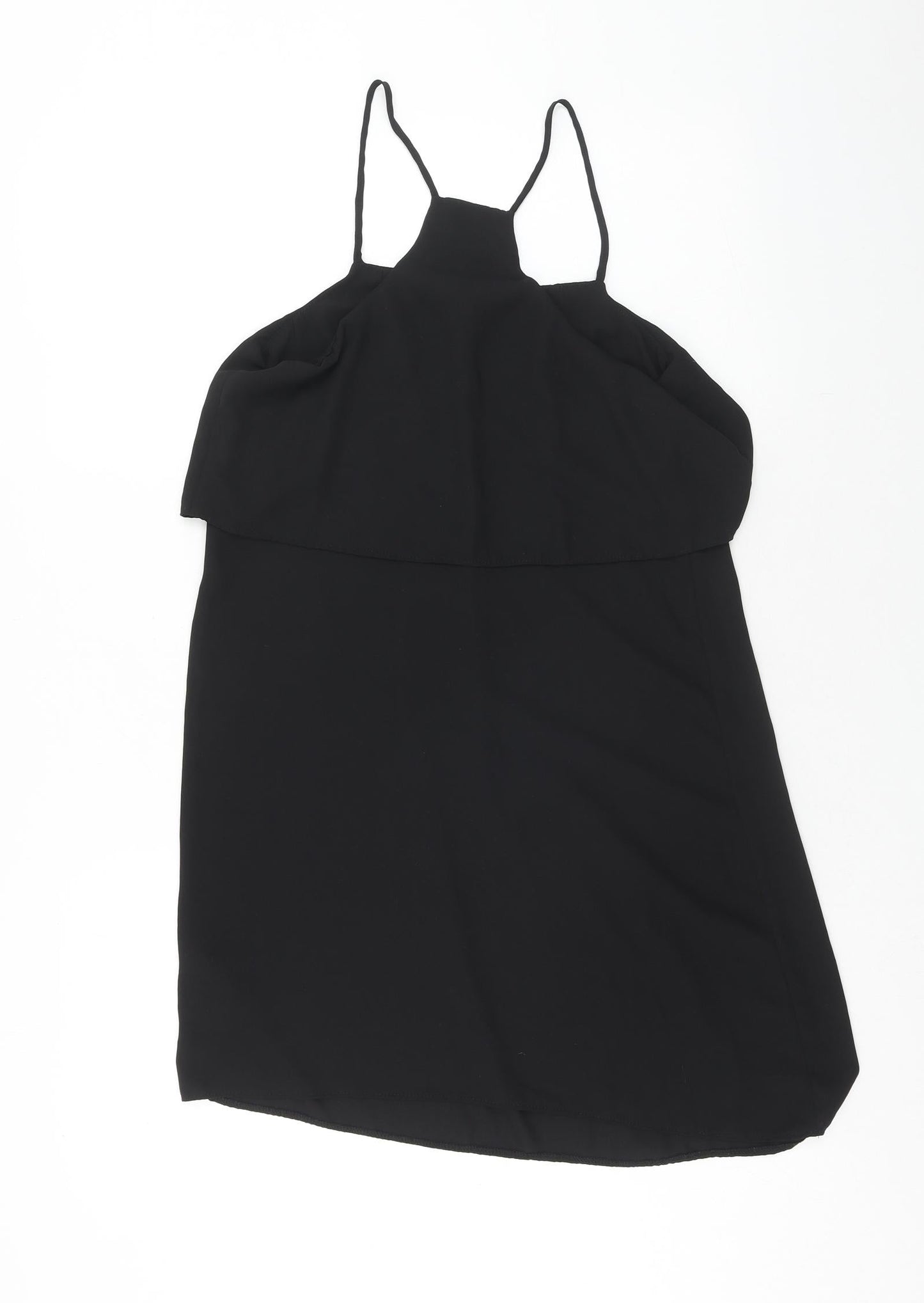 Womens UK Size 10 New Look Black Tunic Tank