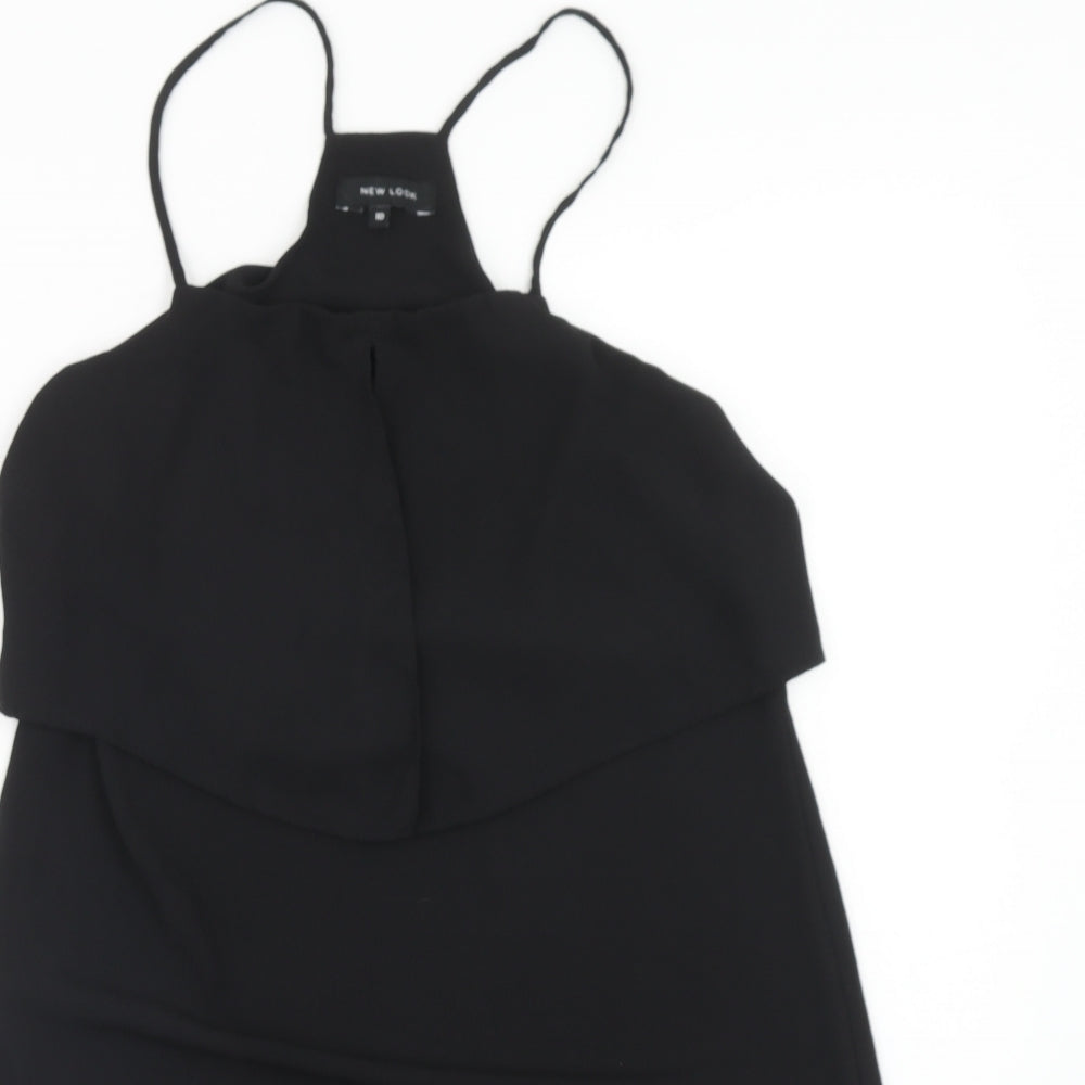 Womens UK Size 10 New Look Black Tunic Tank