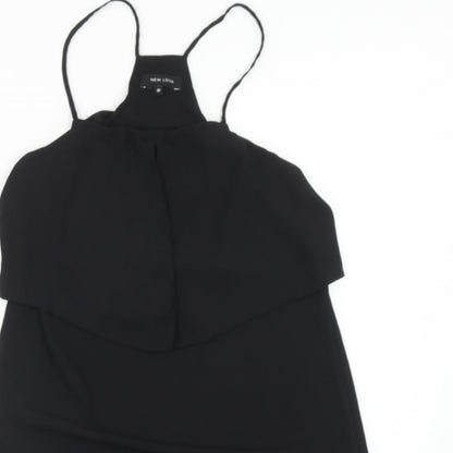 Womens UK Size 10 New Look Black Tunic Tank