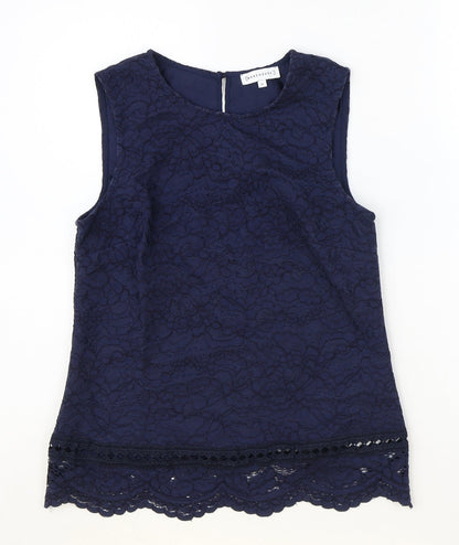 Womens UK Size 10 Warehouse Blue Basic Tank