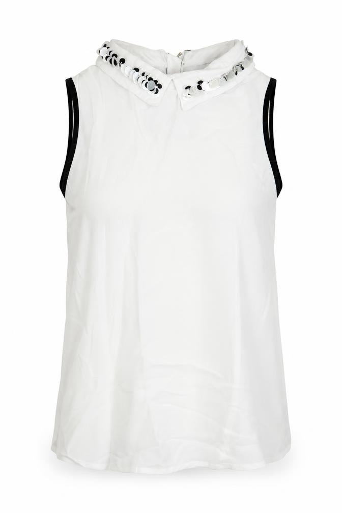 Womens UK Size 10 Marks and Spencer Ivory Basic Tank